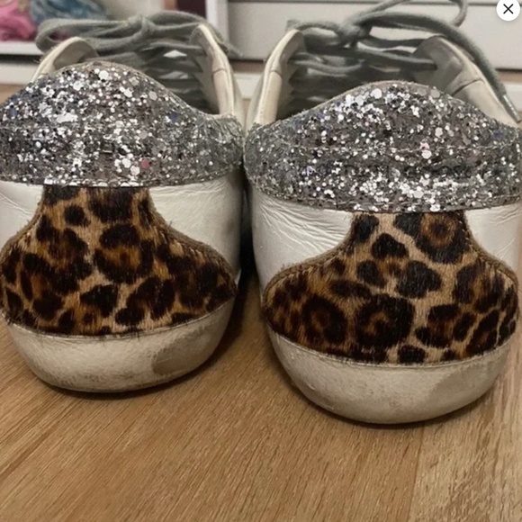 Rare Golden Goose ✨ Pink Star + Glitter Heel + Leopard Print — Timeless & Preppy - Picture 3 of 8